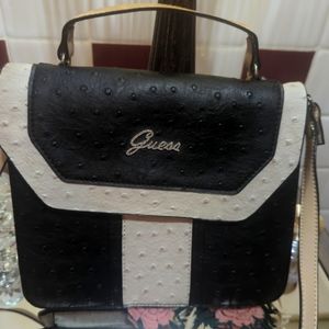 Guess crossbody bag ostrich material like brand new